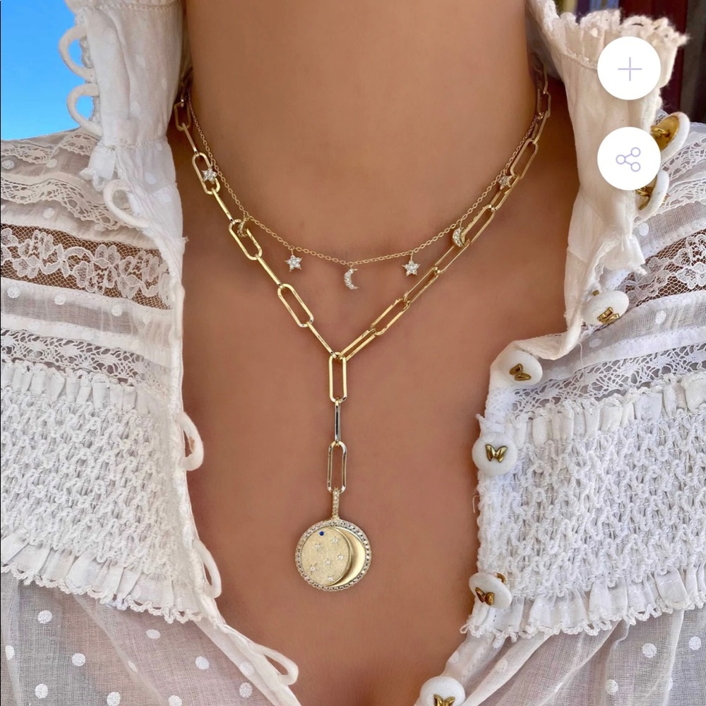 Melinda Maria's Star Lariat Necklace - Gold NWT